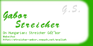 gabor streicher business card